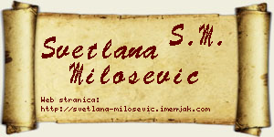 Svetlana Milošević vizit kartica